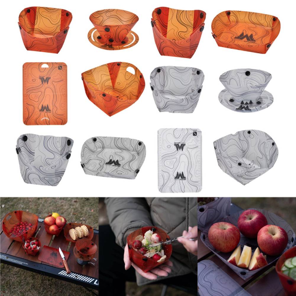 Camping Cooking Cup - Outdoor Lightweight Folding Tableware Portable Bowl