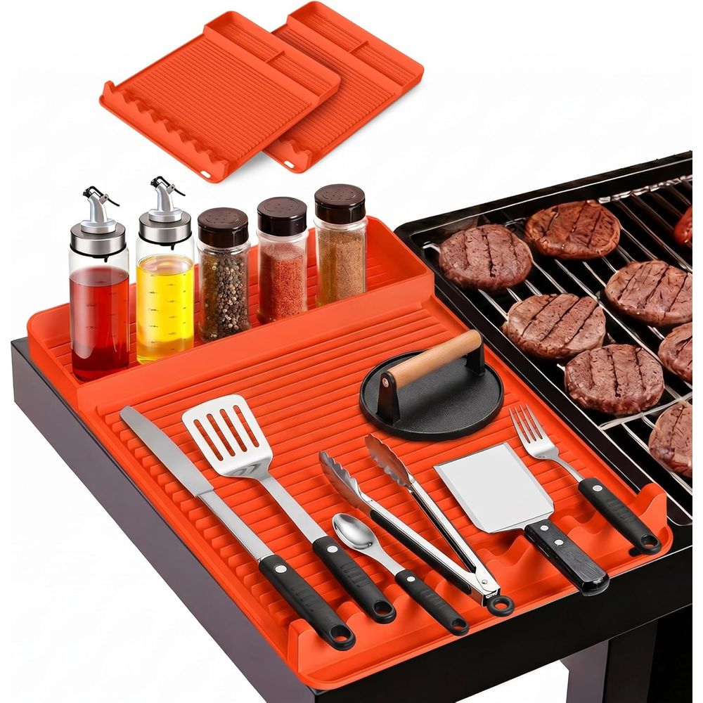 Camping Cooking Mat - Heat Resistant Silicone Grill Mat -