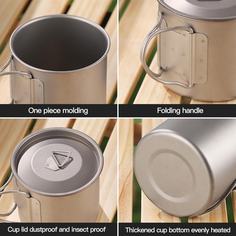 Titanium Camping Mug with Fold - Camping Cooking And Eating recension och pris