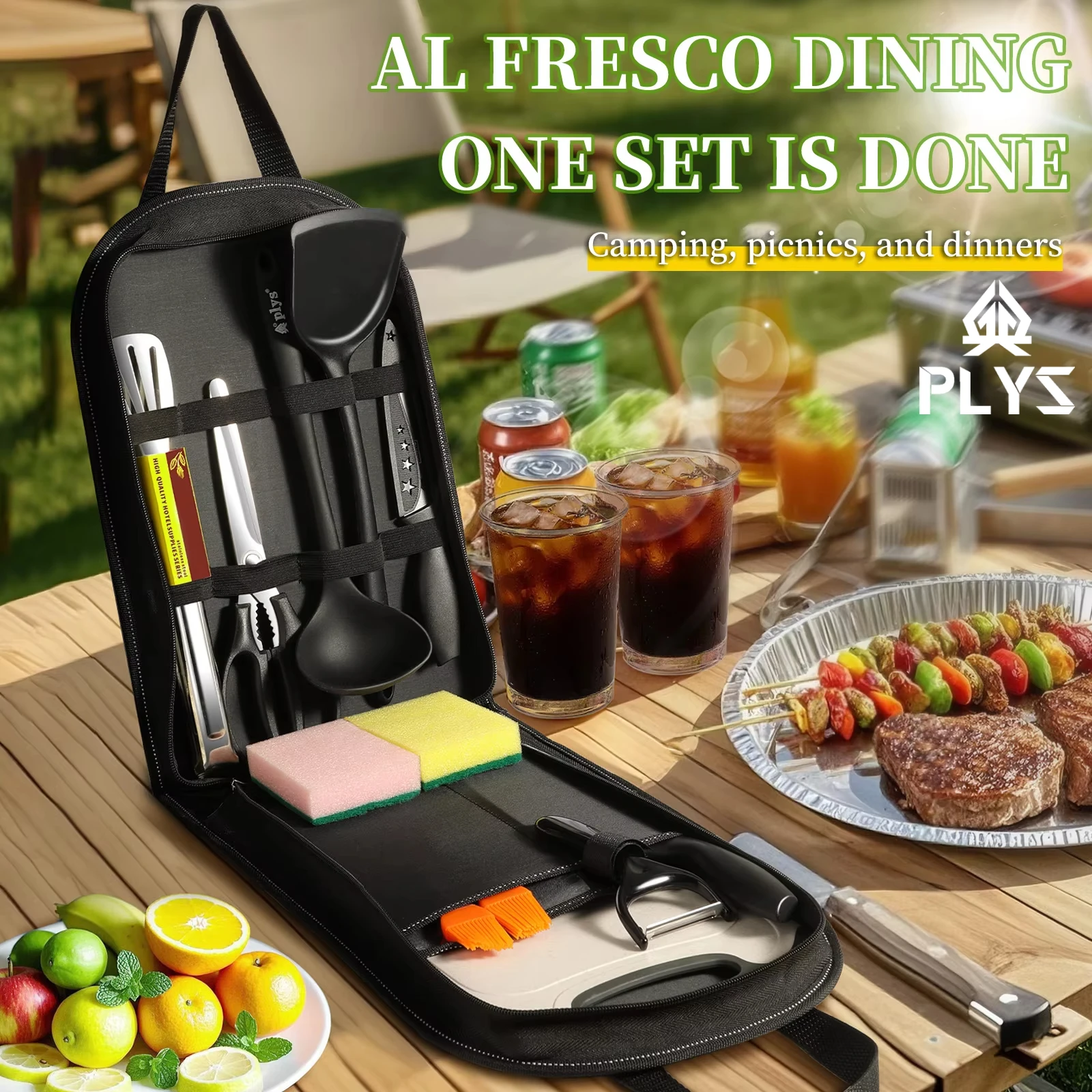 Portable outdoor utensils set  - Quechua Camping Cooking Set recension och pris