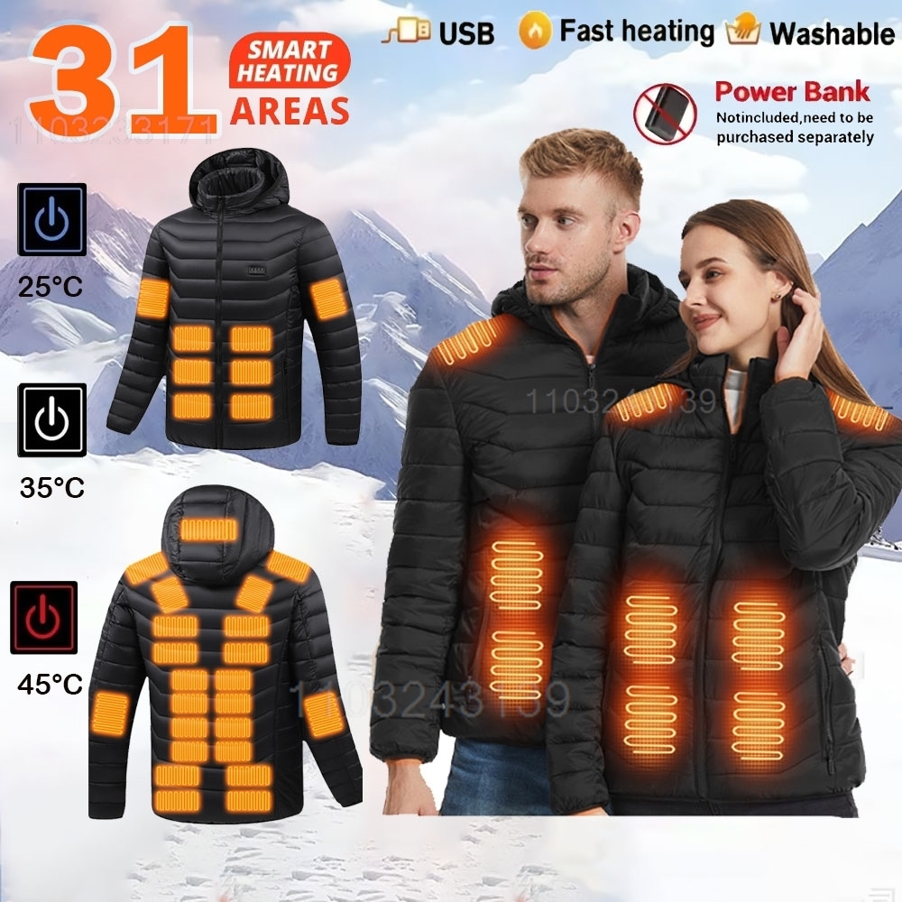 31 Areas Heated Jackets  Men's - Camping Cooking Windbreak recension och pris