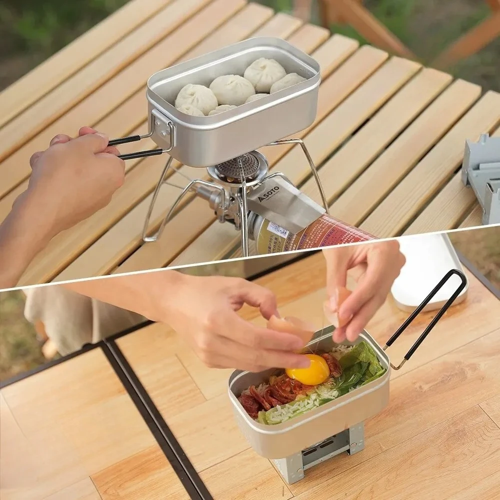 800/1400ML Aluminum Lunch Boxe - Camping Cooking And Eating recension och pris