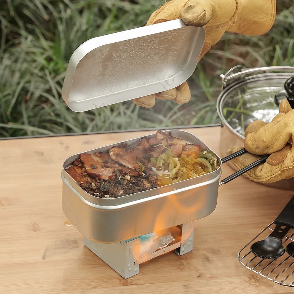 800/1400ML Aluminum Lunch Boxe - Camping Cooking And Eating recension och pris