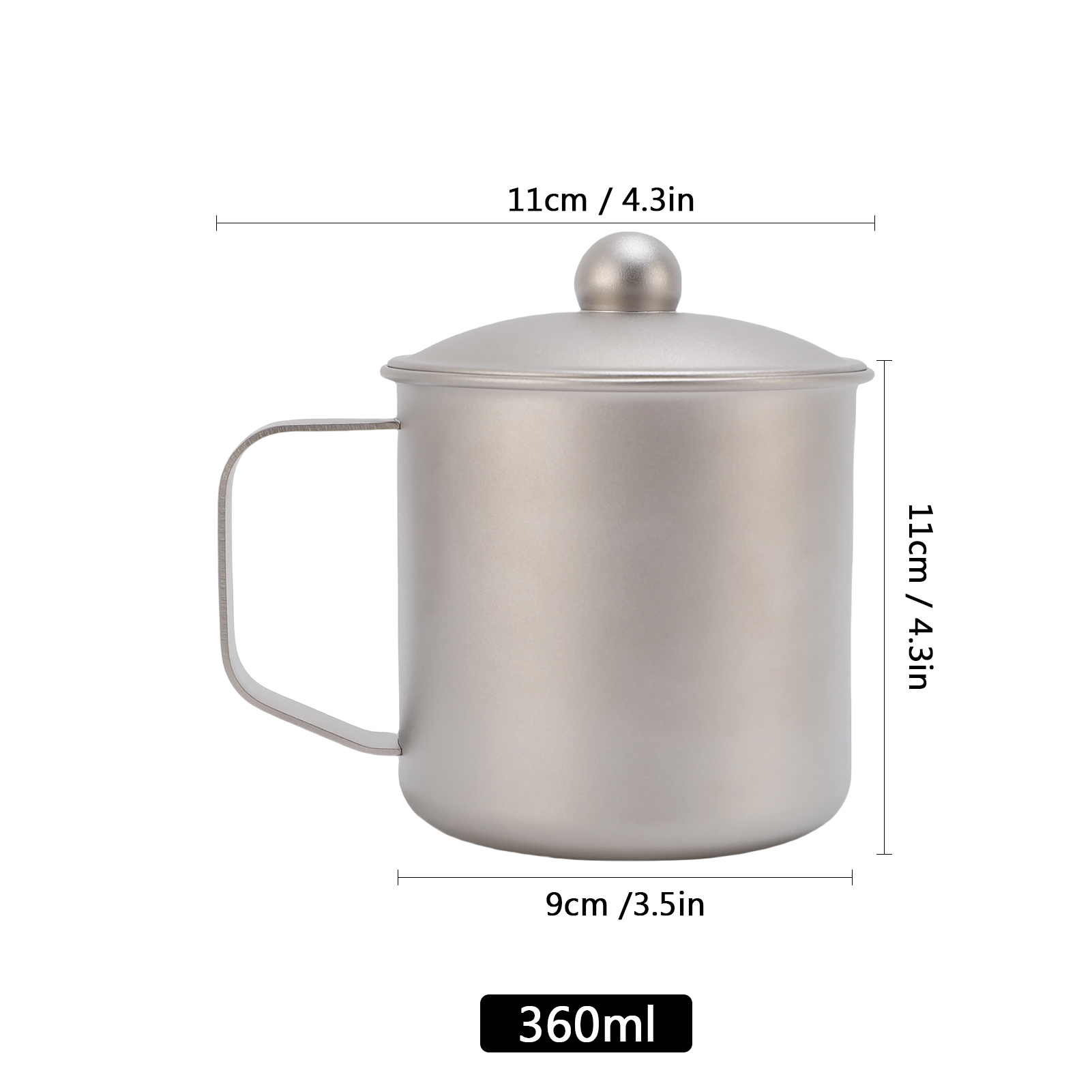360ml Camping Cup Matte Pure T - Camping Cooking Cup recension och pris