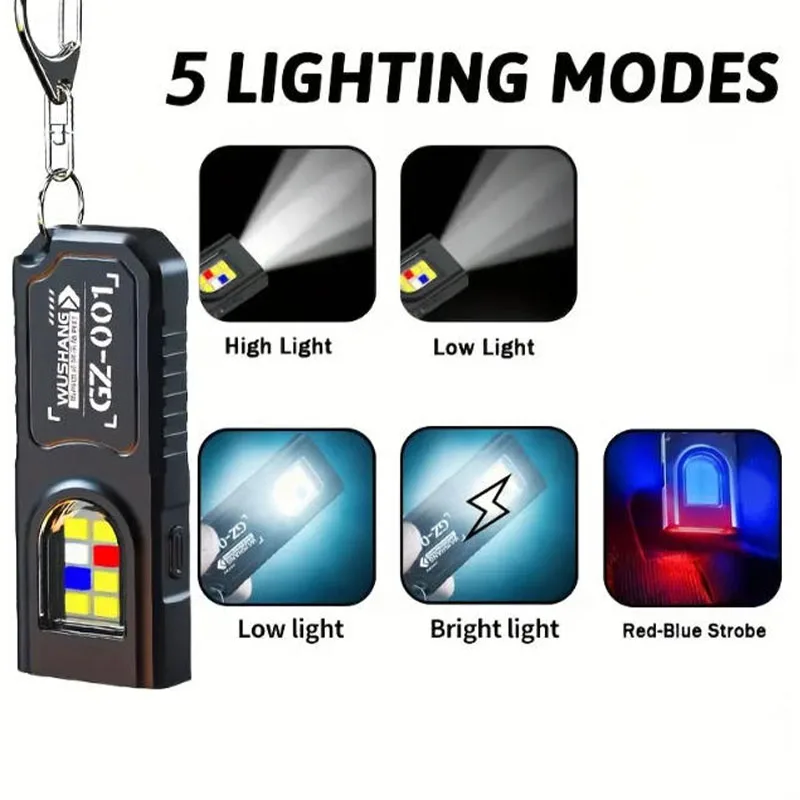 Powerful Mini COB LED Keychain - Camping Cooking Fish recension och pris