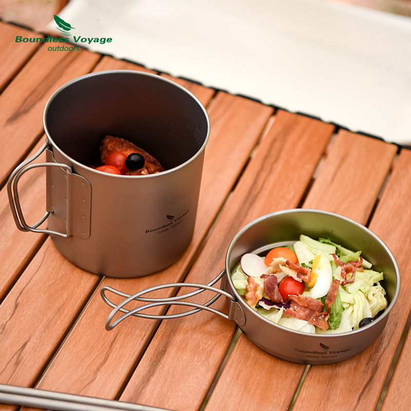 Pure Titanium Folding Handle P - Camping Lightweight Cooking Pot recension och pris