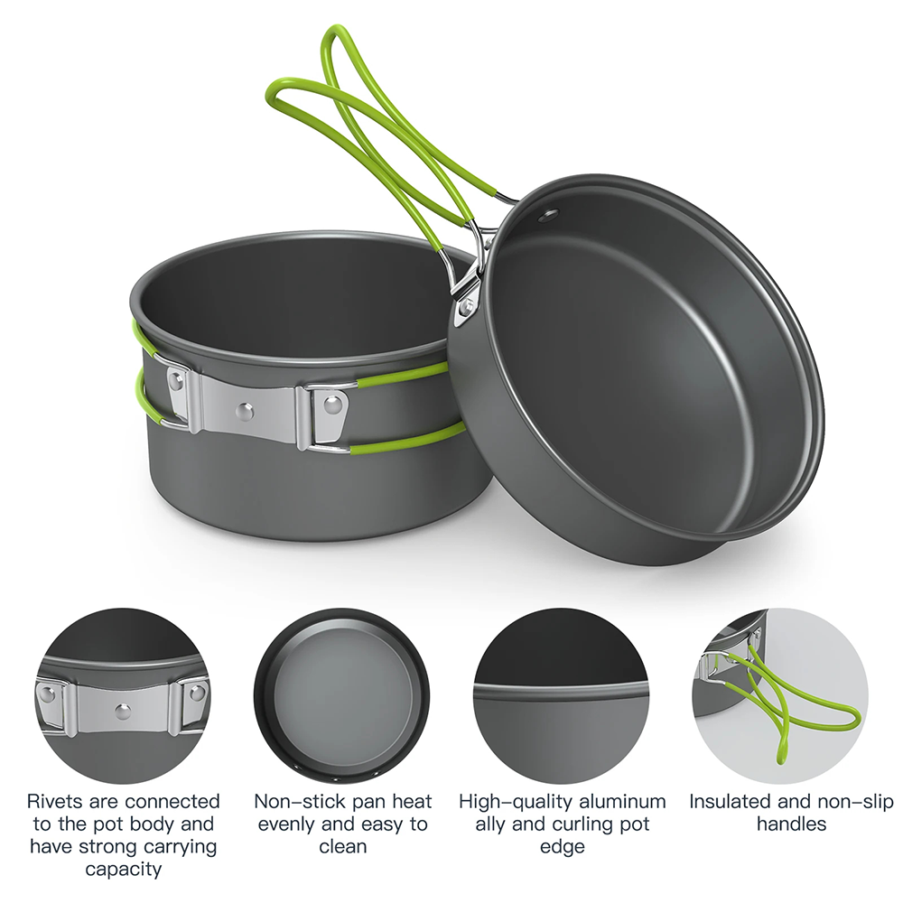 Outdoor Cooking Pot Camping Ut - Quechua Camping Cooking Set recension och pris