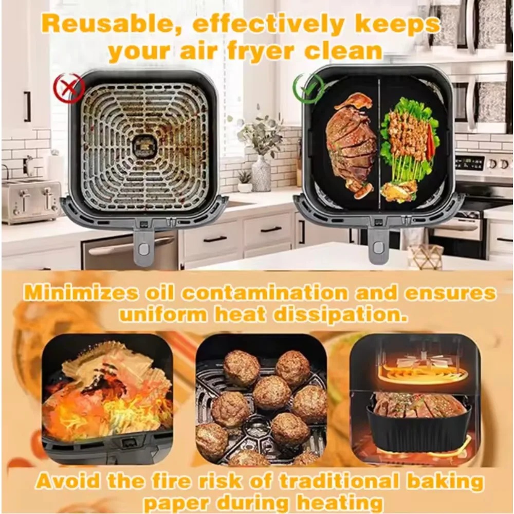 Silicone Air Fryer Mold Oil Fi - Camping Cooking Mat recension och pris