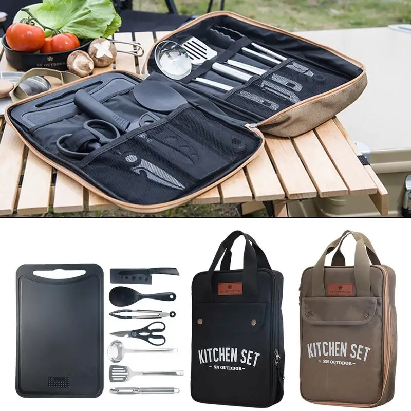 8pcs Camping Kitchen Cookware  - Quechua Camping Cooking Set recension och pris