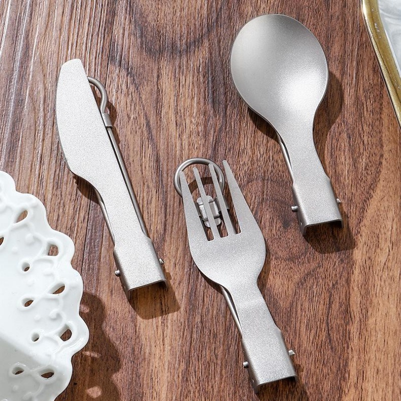 Titanium Foldable Utensil Set  - Camping Cooking And Eating recension och pris