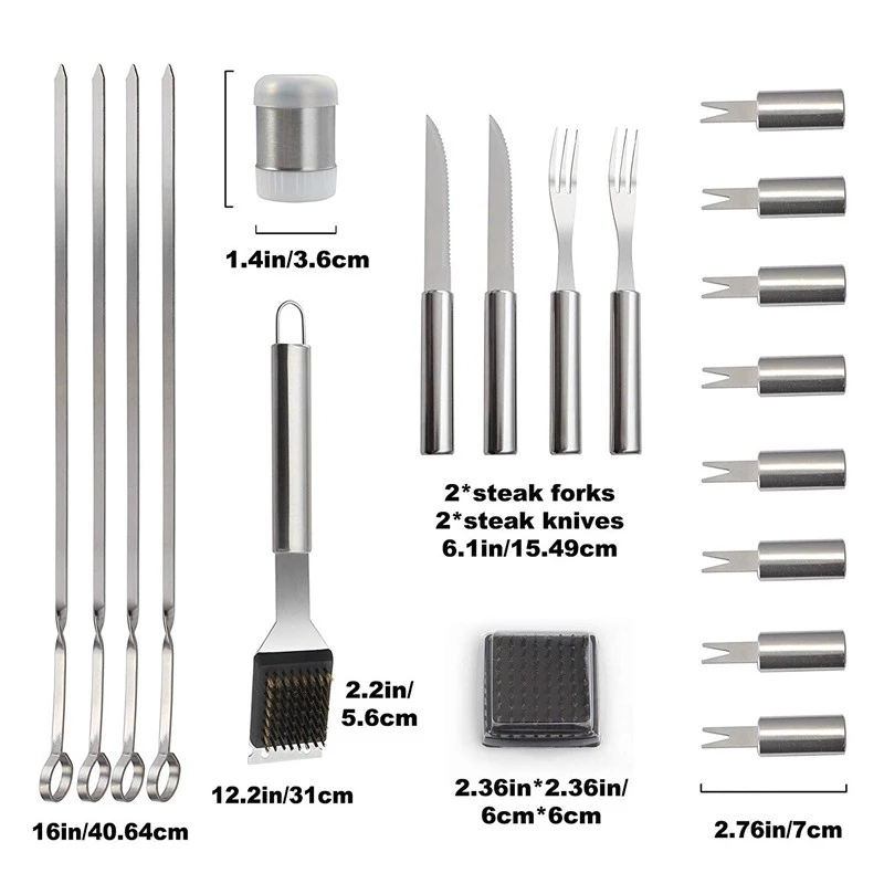 BBQ Tools Set Barbecue Grillin - Quechua Camping Cooking Set recension och pris