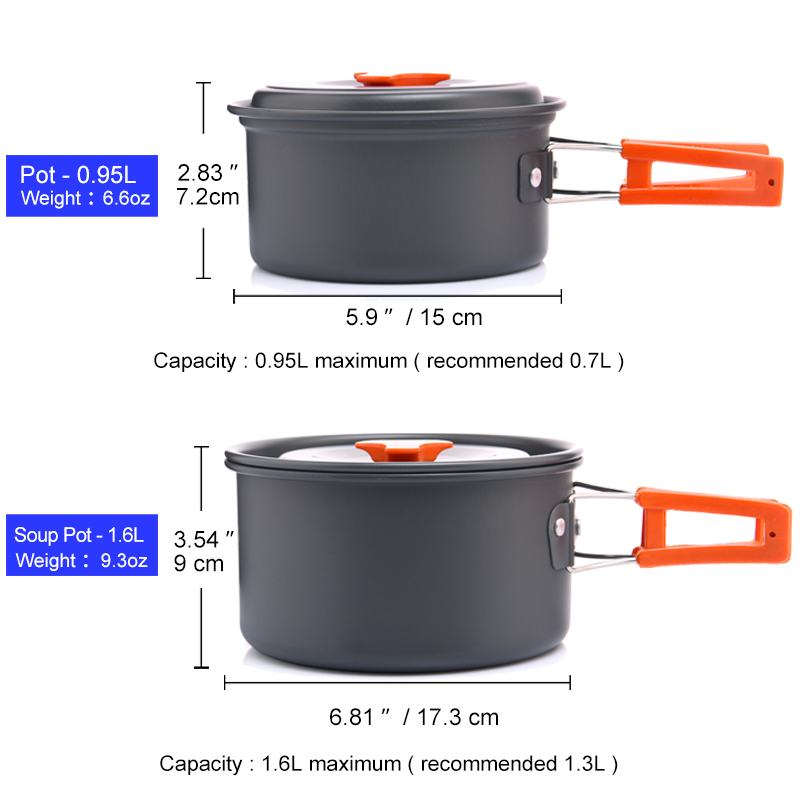 Widesea Camping Outdoor Cookwa - Quechua Camping Cooking Set recension och pris