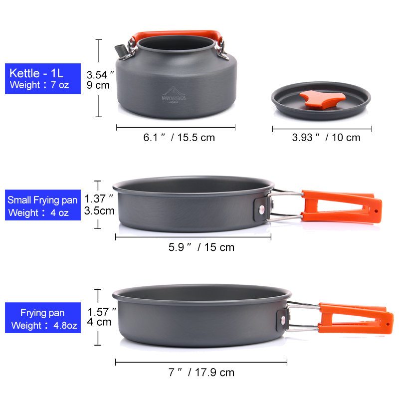 Widesea Camping Outdoor Cookwa - Quechua Camping Cooking Set recension och pris