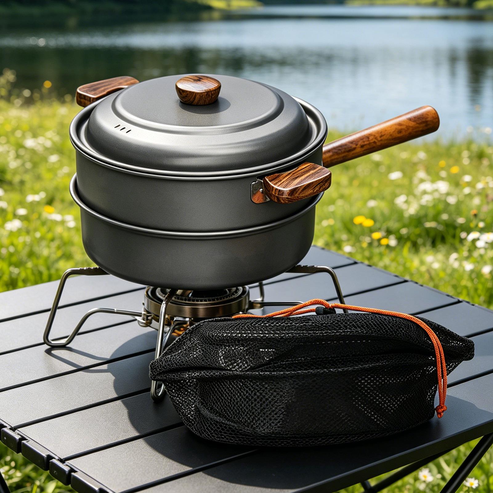 Camping Pot Portable Large Lig - Camping Lightweight Cooking Pot recension och pris