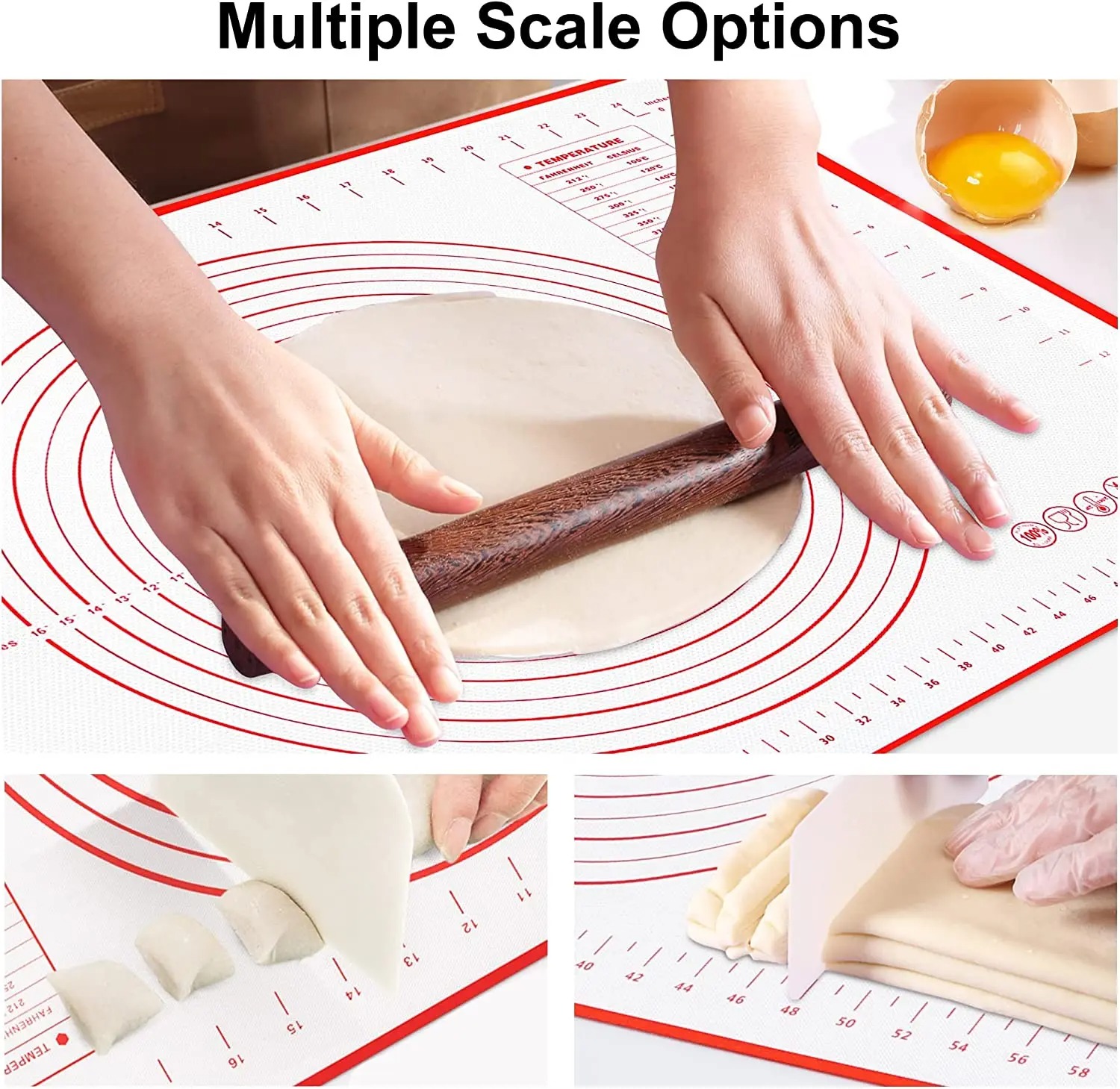 Silicone Baking Mat Kneading P - Camping Cooking Mat recension och pris