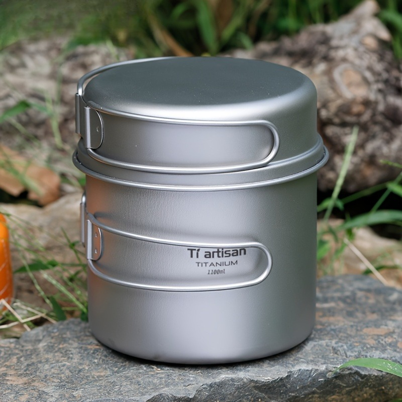 Pure Titanium Cookware Set wit - Camping Lightweight Cooking Pot recension och pris