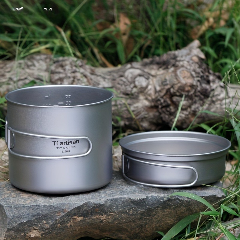 Pure Titanium Cookware Set wit - Camping Lightweight Cooking Pot recension och pris